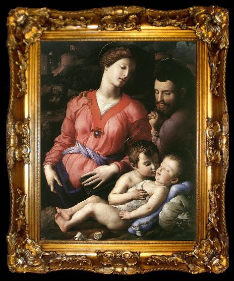 framed  BRONZINO, Agnolo Holy Family  g, ta009-2